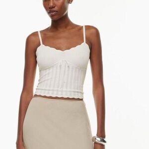 Aritzia wilfred soloist top in light birch